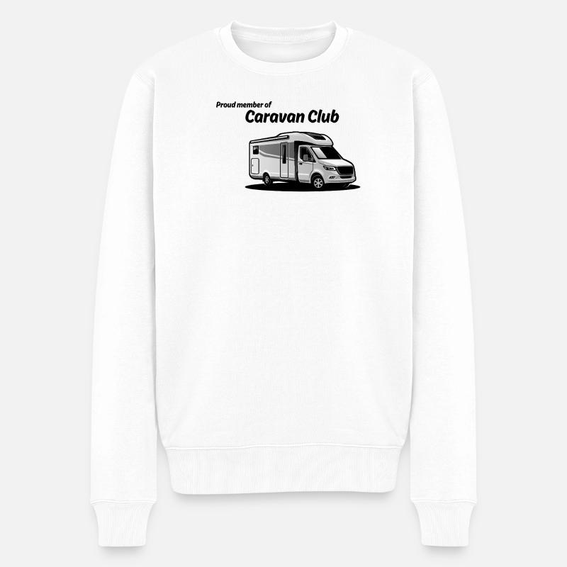 Silhouette graphique caravane - Pull Premium bio Homme - blanc