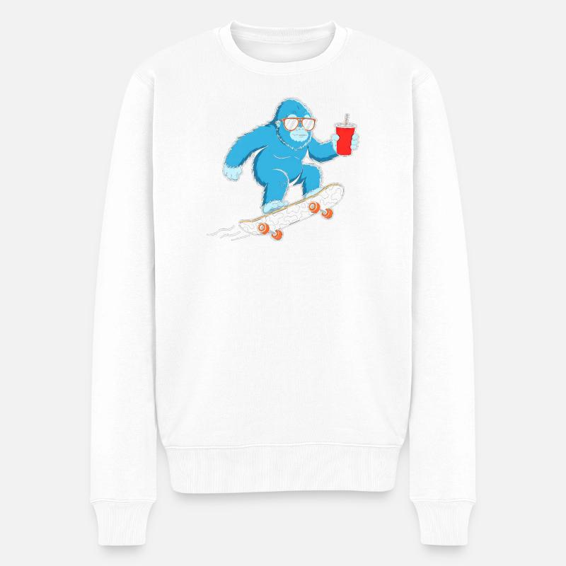 Blue Yeti Skate & Drink - Pull Premium bio Homme - blanc