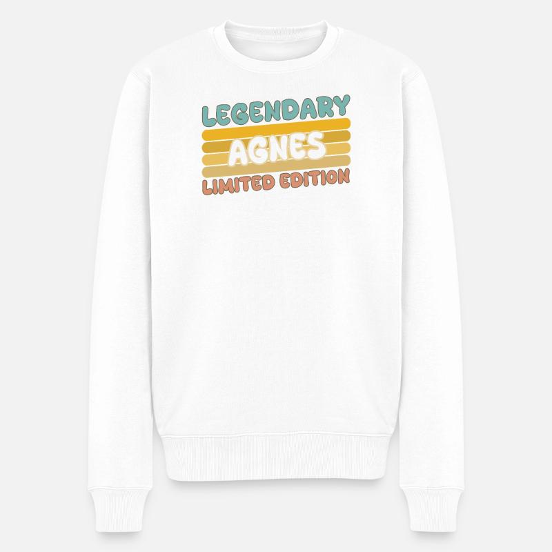 Agnes dans le rôle de Légendaire - Pull Premium bio Homme - blanc