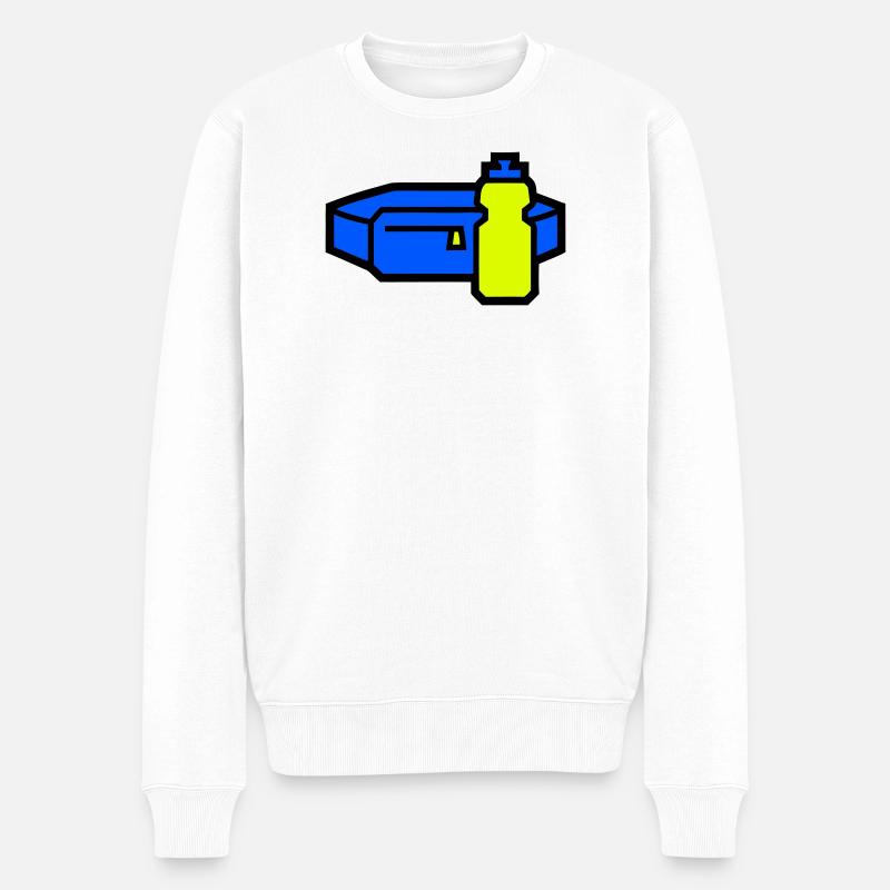 Practical Hydration Belt Runner - Men's Premium Organic Jumper - white