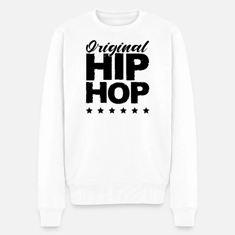 Hip-hop original - Pull Premium bio Homme - blanc