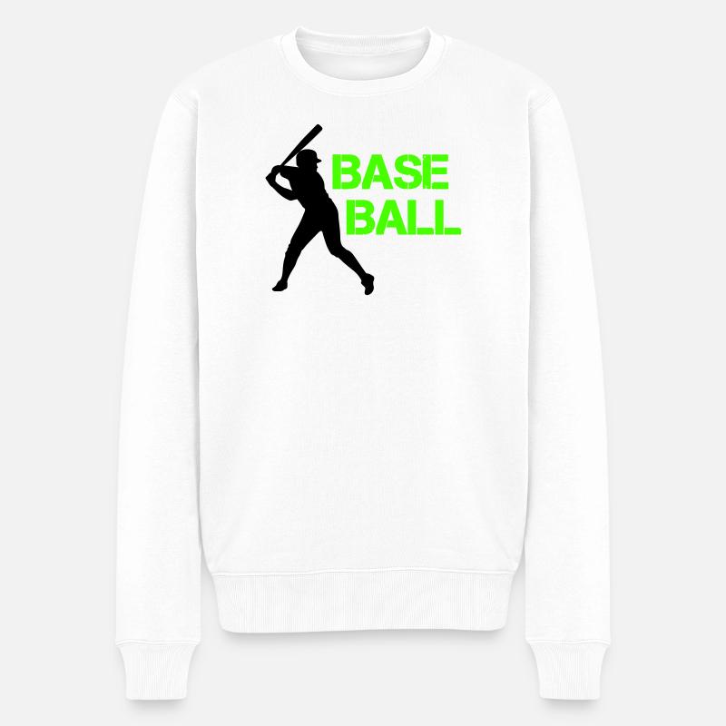 Police Grunge Néon de Baseball - Pull Premium bio Homme - blanc