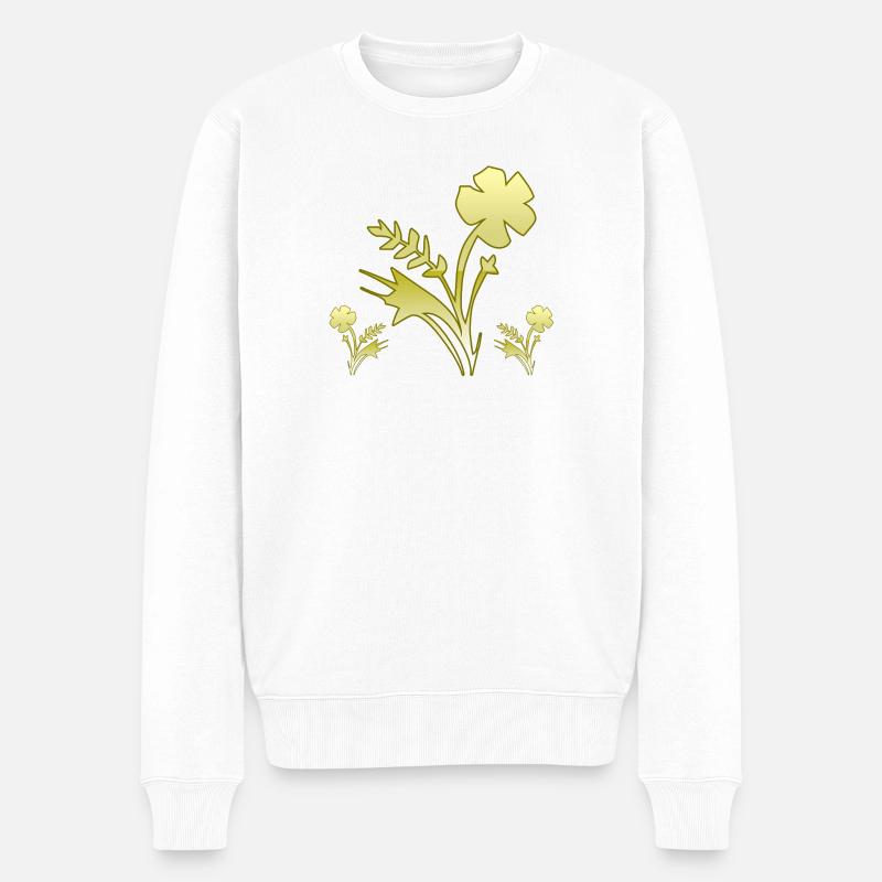 Fleur - Pull Premium bio Homme - blanc