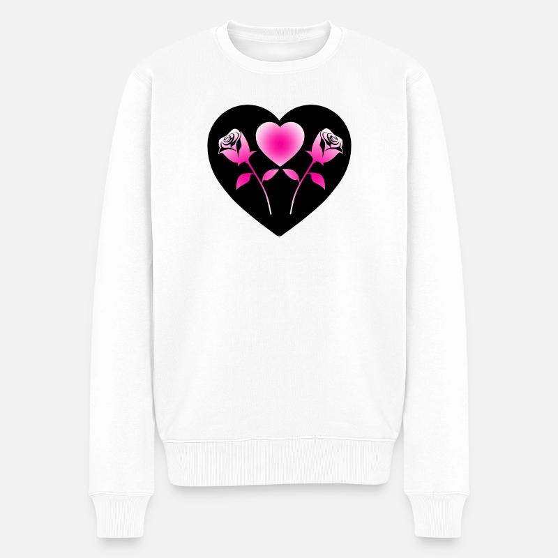 Roses - Pull Premium bio Homme - blanc