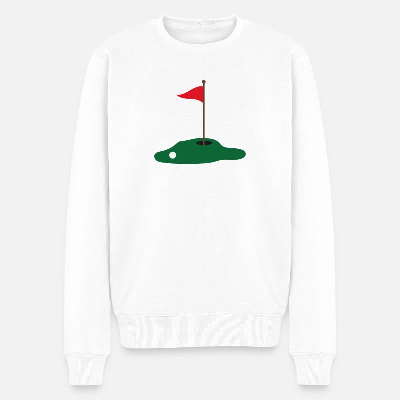 Golf Green - Pull Premium bio Homme - blanc