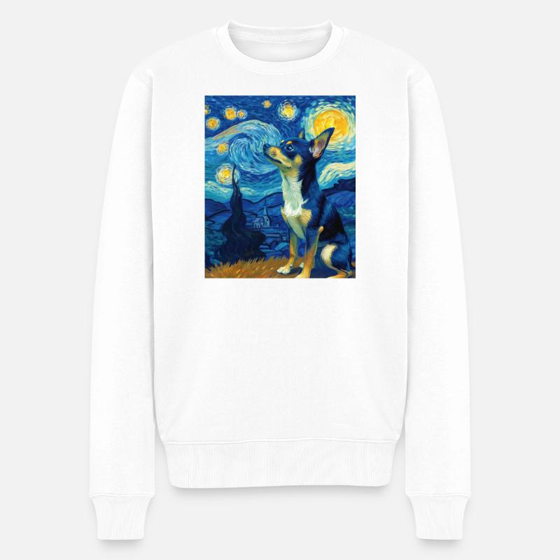 Chihuahua - Männer Premium Bio Pullover - Weiß