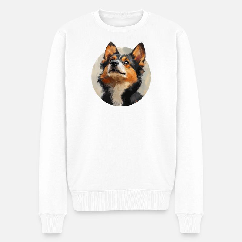 Chien mignon - Pull Premium bio Homme - blanc