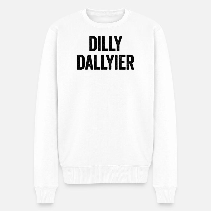 Dilly Dallyier Procrastine Dredle Dilly Dally - Pull Premium bio Homme - blanc