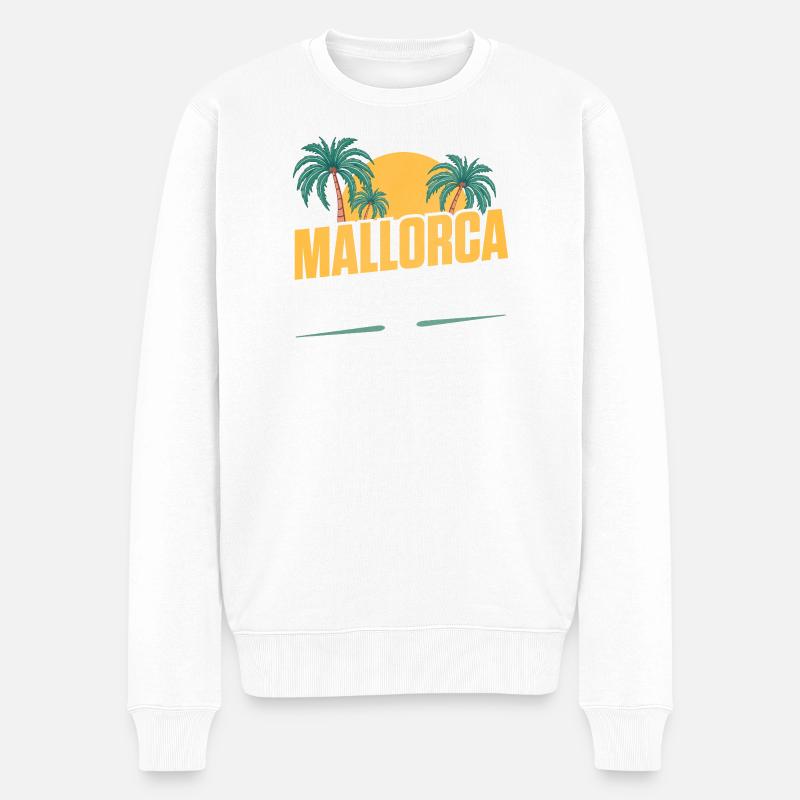Mallorca Party Crew - Männer Premium Bio Pullover - Weiß
