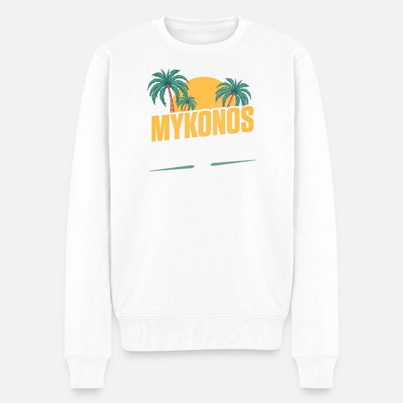 Équipe de fête de Mykonos - Pull Premium bio Homme - blanc