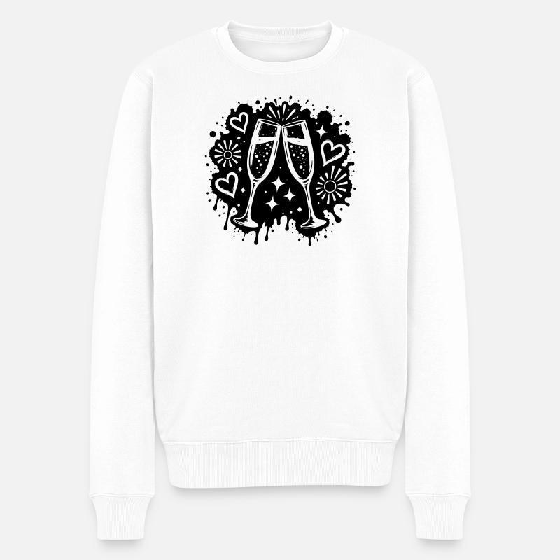 Sektgläser Party Graffiti Motiv - Pull Premium bio Homme - blanc
