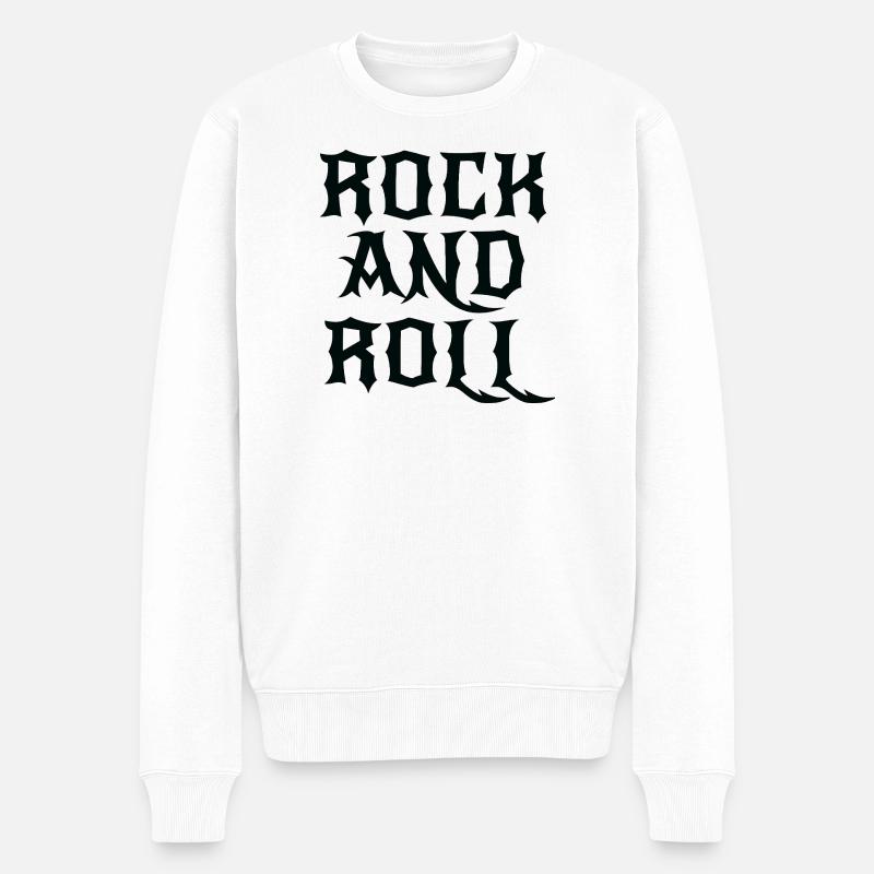 Logo gothique rock and roll - Pull Premium bio Homme - blanc