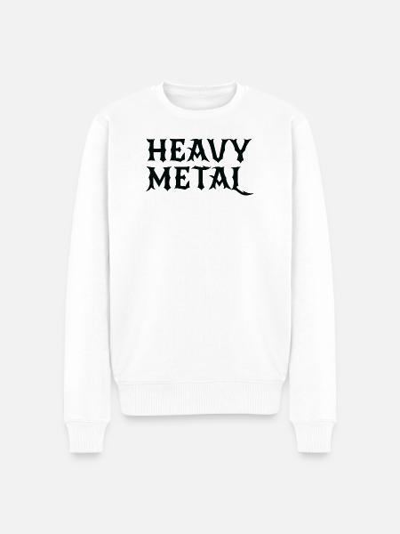 Heavy Metal Gothic logo - Men's Premium Organic Jumper - white