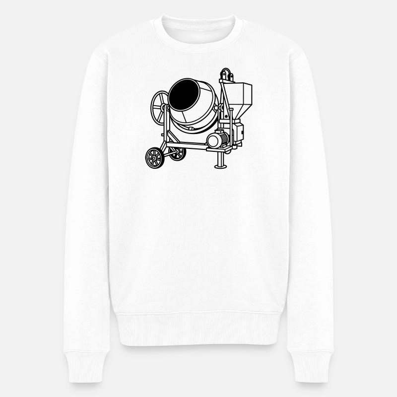 cement drum - Men's Premium Organic Jumper - white