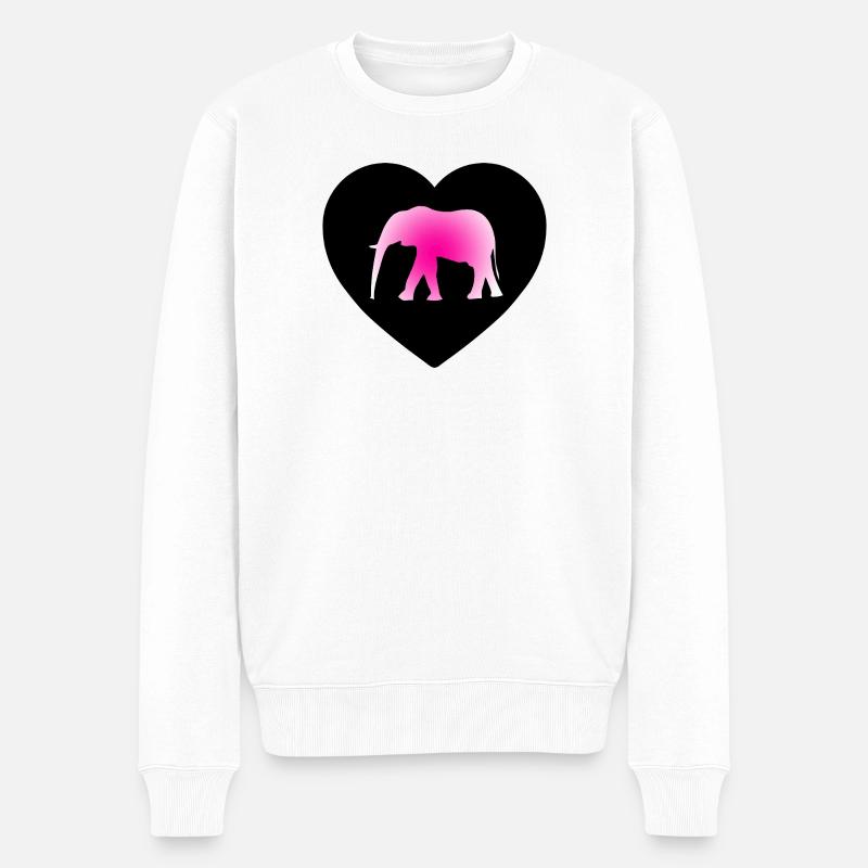 Éléphant - Pull Premium bio Homme - blanc