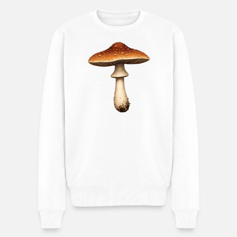 champignon - Pull Premium bio Homme - blanc