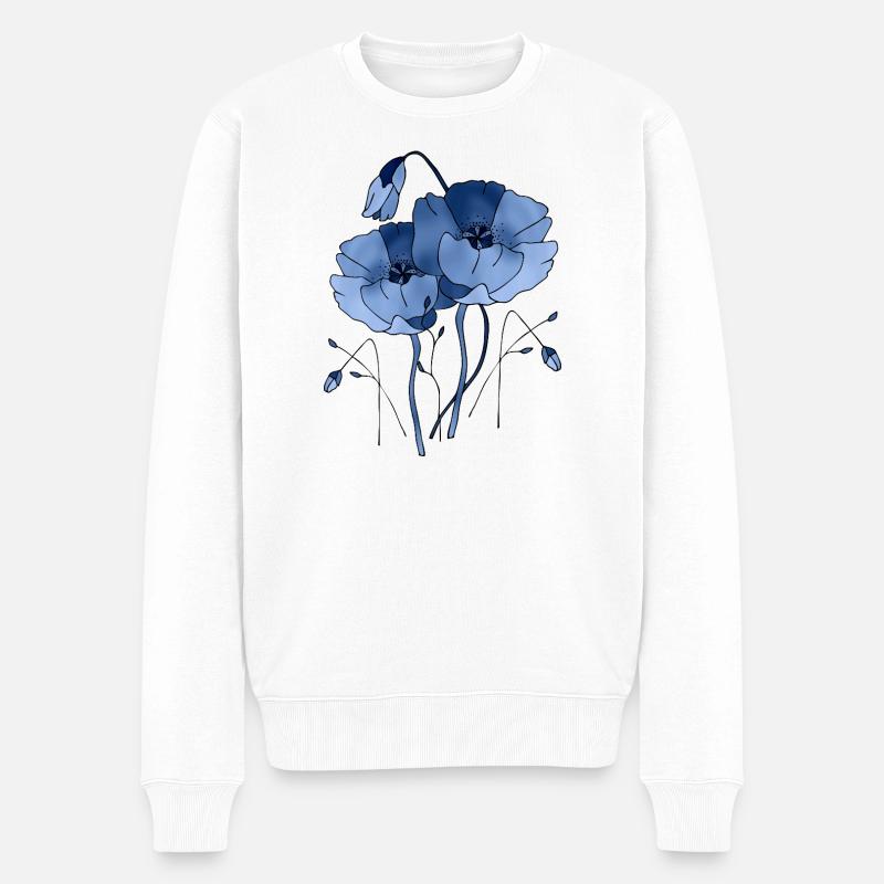 Fleur - Pull Premium bio Homme - blanc