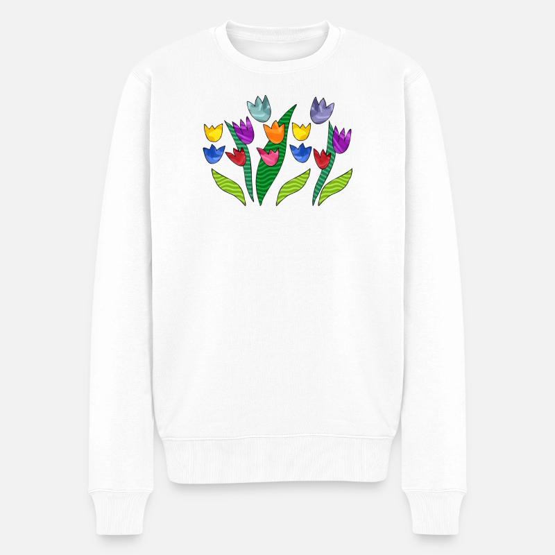 Fleur - Pull Premium bio Homme - blanc