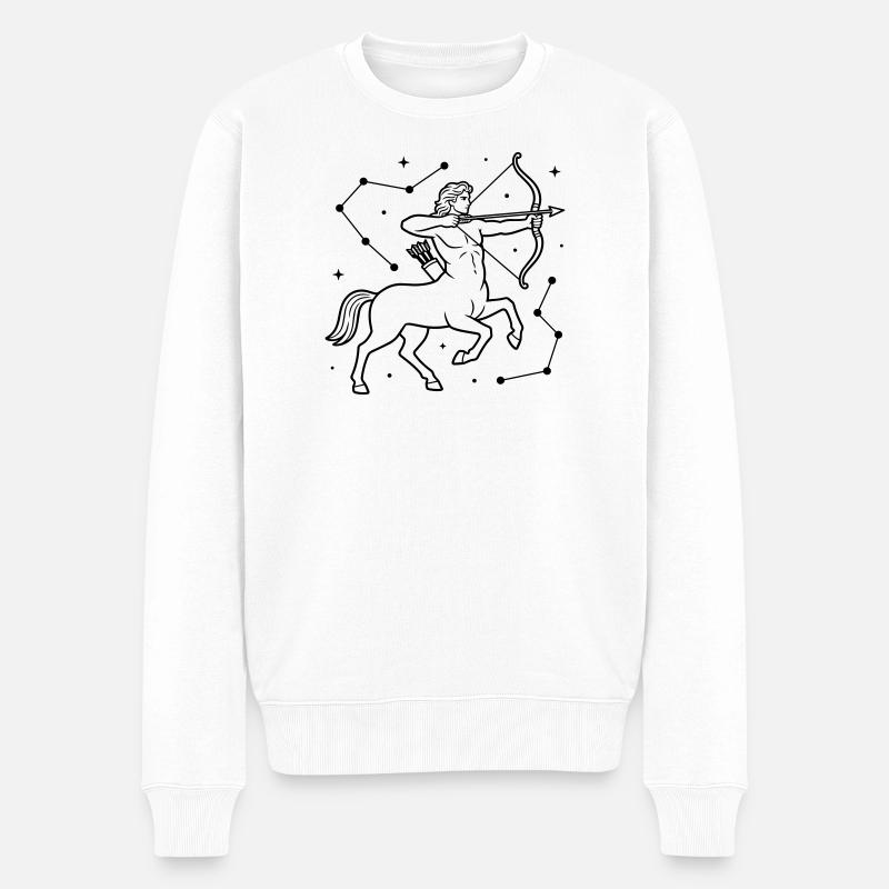 Signe du Sagittaire - Pull Premium bio Homme - blanc