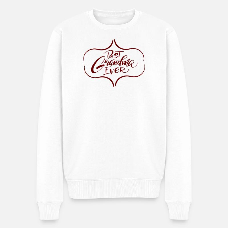 Best Grandma Ever - Männer Premium Bio Pullover - Weiß