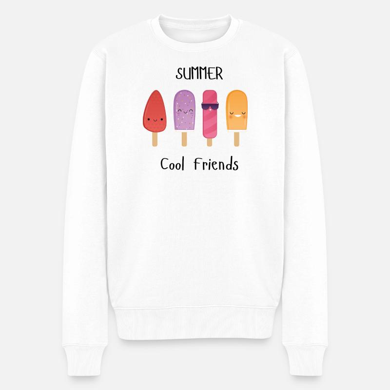 Amis cool d’été - Pull Premium bio Homme - blanc