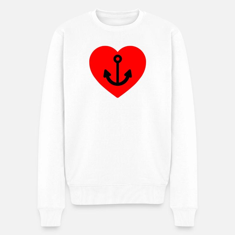 Segeln - Männer Premium Bio Pullover - Weiß
