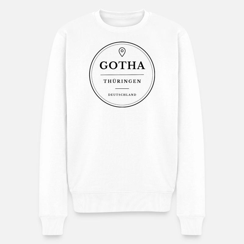 Gotha Thüringen Deutschland - Männer Premium Bio Pullover - Weiß