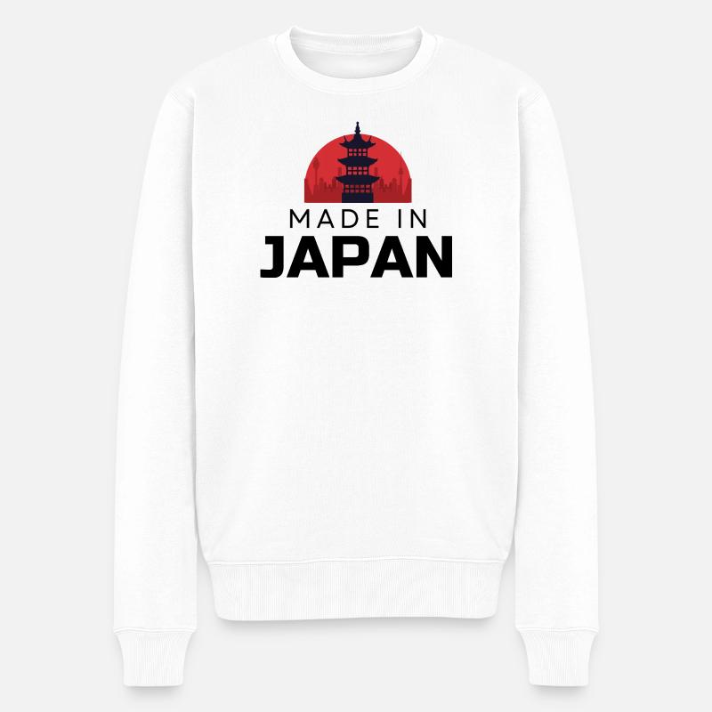 JDM sticker - Made in japan - Pull Premium bio Homme - blanc