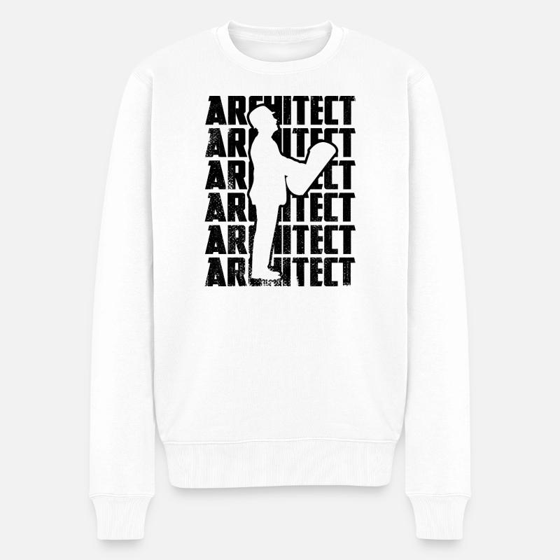 Architekt - Männer Premium Bio Pullover - Weiß