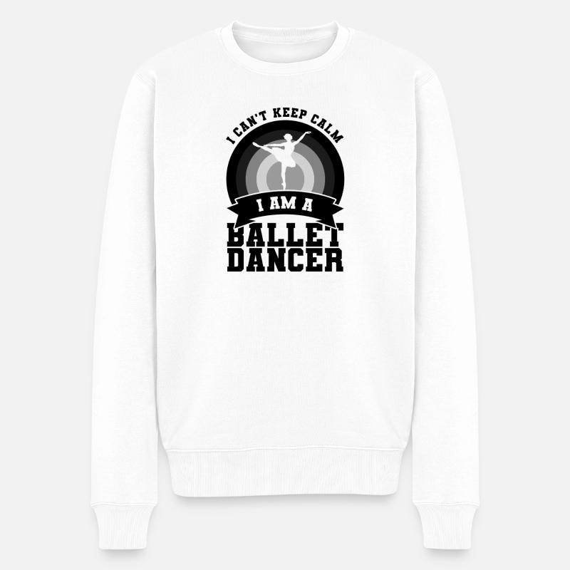 Ballett Tänzerin Spruch - Männer Premium Bio Pullover - Weiß
