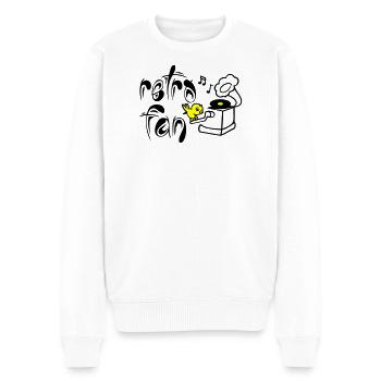 Retro Fan - Männer Premium Bio Pullover - Weiß - Vorne - Thijin (182cm)