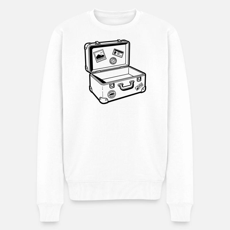 reise - Männer Premium Bio Pullover - Weiß