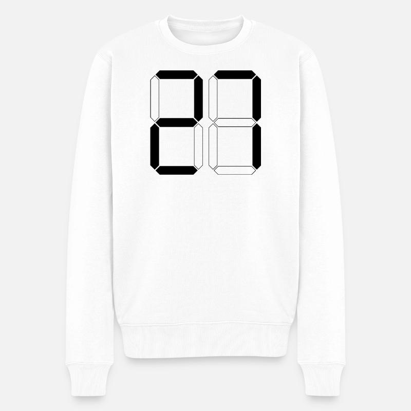 NUMMER 27 Siebenundzwanzig Geschenk Digital - Männer Premium Bio Pullover - Weiß