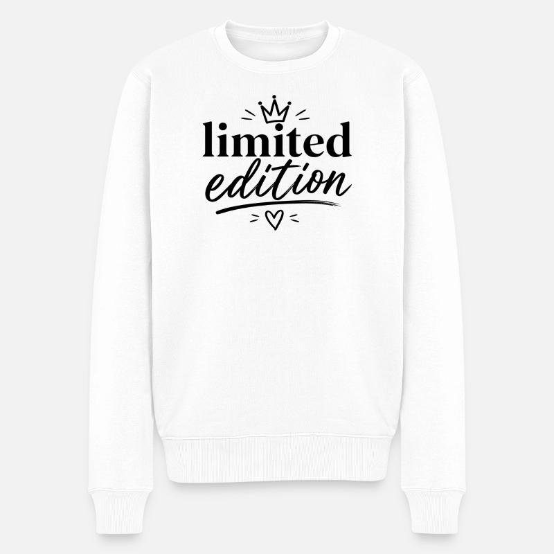 Limitierte Auflage - Männer Premium Bio Pullover - Weiß