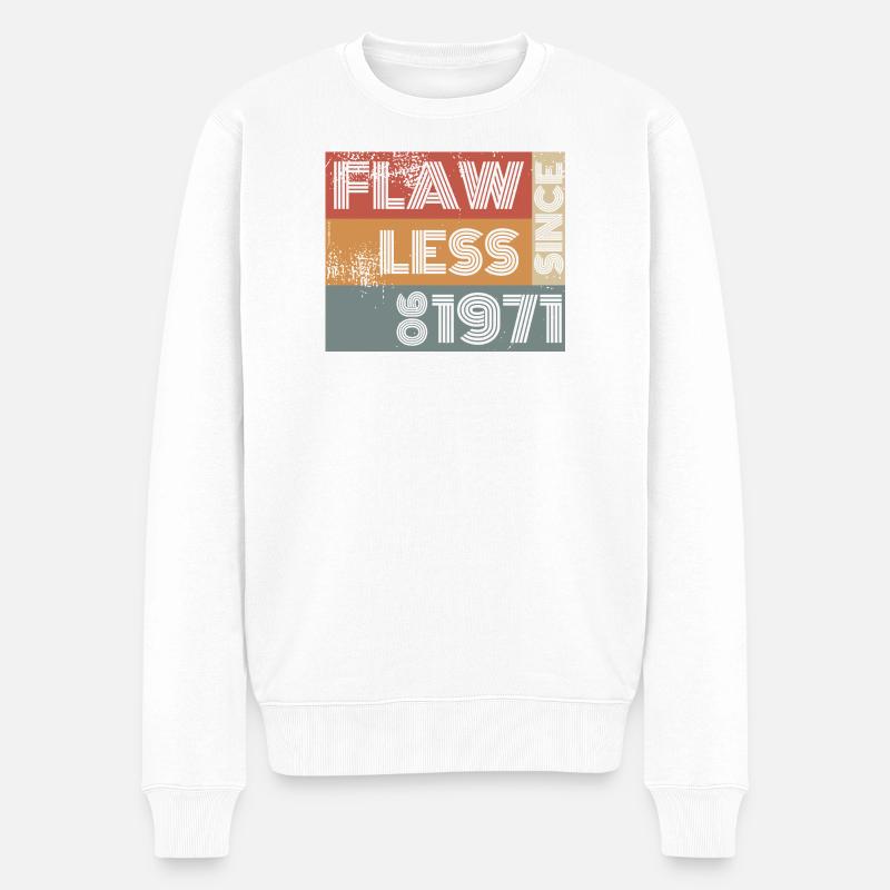55. Anniversaire Parfait depuis 06/1971 - Pull Premium bio Homme - blanc