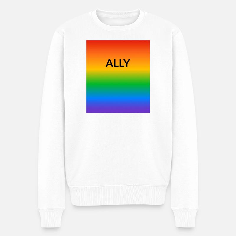 Allié de la fierté - Pull Premium bio Homme - blanc