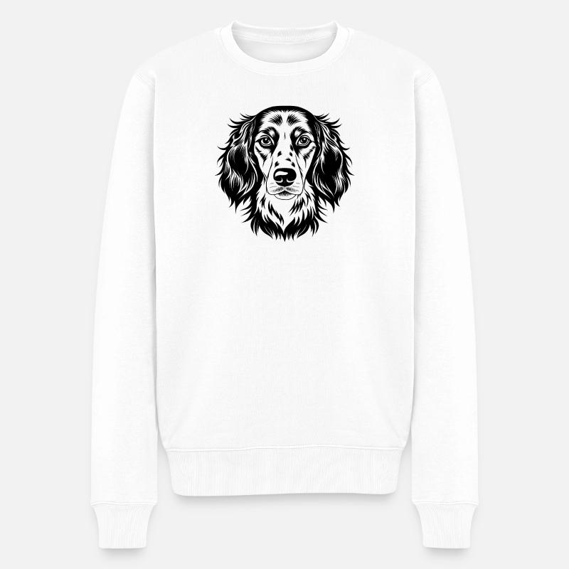 Setter anglais - Pull Premium bio Homme - blanc
