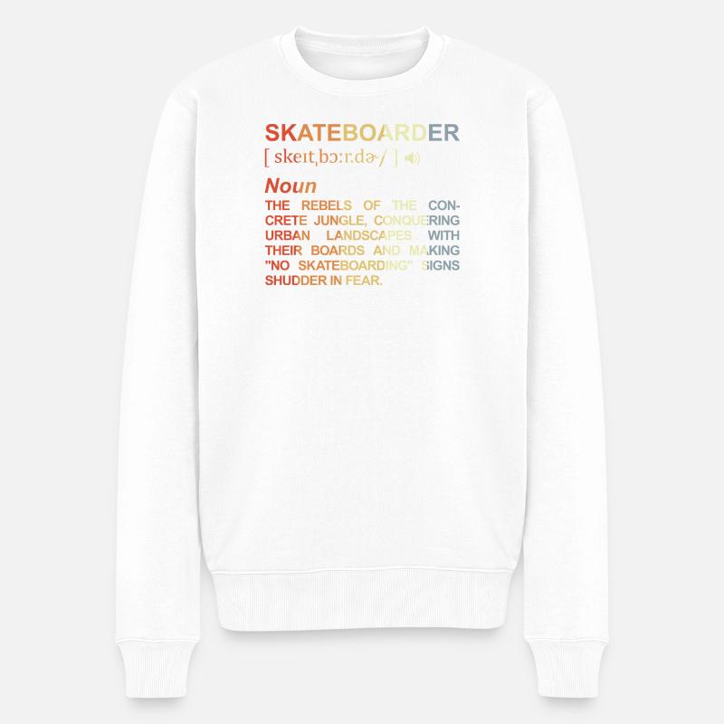Signification de skateboarder - Pull Premium bio Homme - blanc