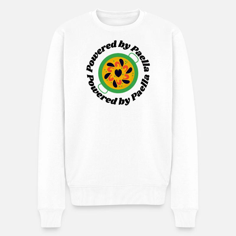 Paella Spanien - Männer Premium Bio Pullover - Weiß