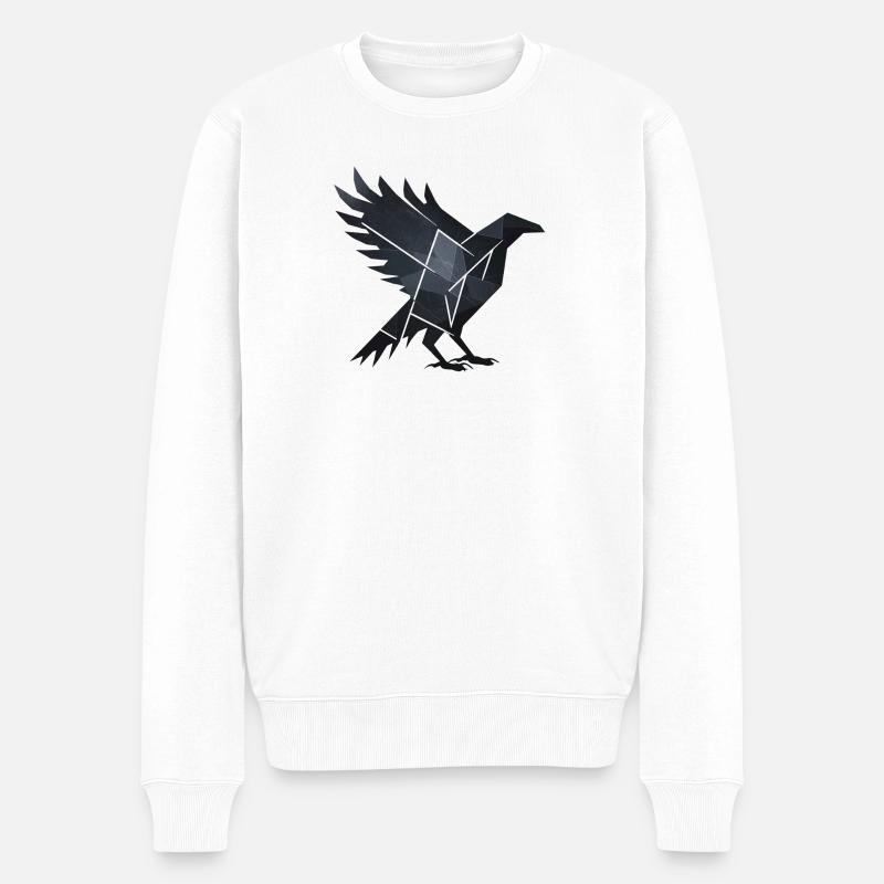 Schwarzer Rabe - Männer Premium Bio Pullover - Weiß