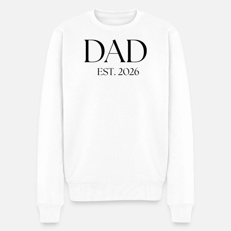 Dad soon - Männer Premium Bio Pullover - Weiß