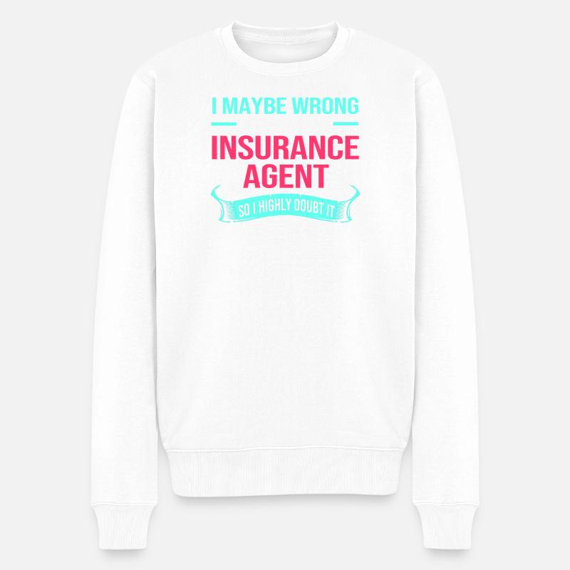 Versicherung Versicherungsagent Vermögen - Männer Premium Bio Pullover - Weiß