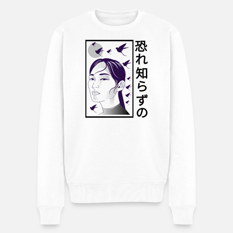 Urban Japan  - Männer Premium Bio Pullover - Weiß