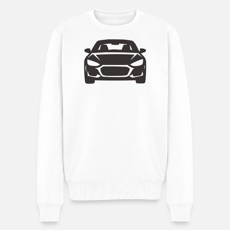 Silhouette de voiture à vue avant - Pull Premium bio Homme - blanc