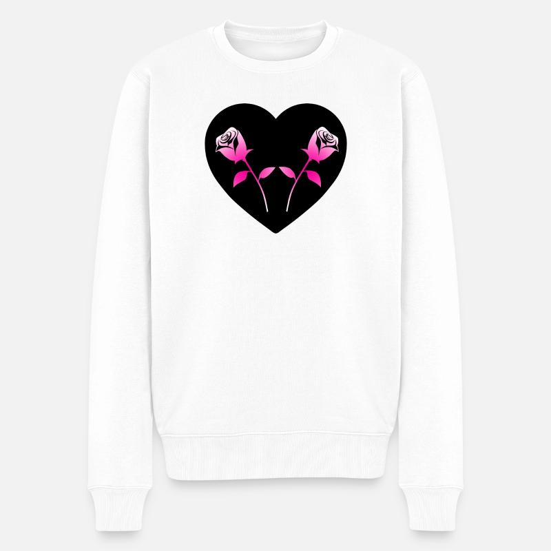 Roses - Pull Premium bio Homme - blanc