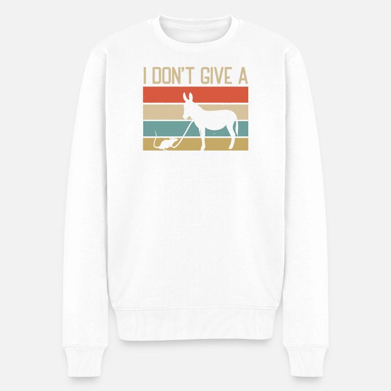 Das ist mir scheißegal. - Männer Premium Bio Pullover - Weiß