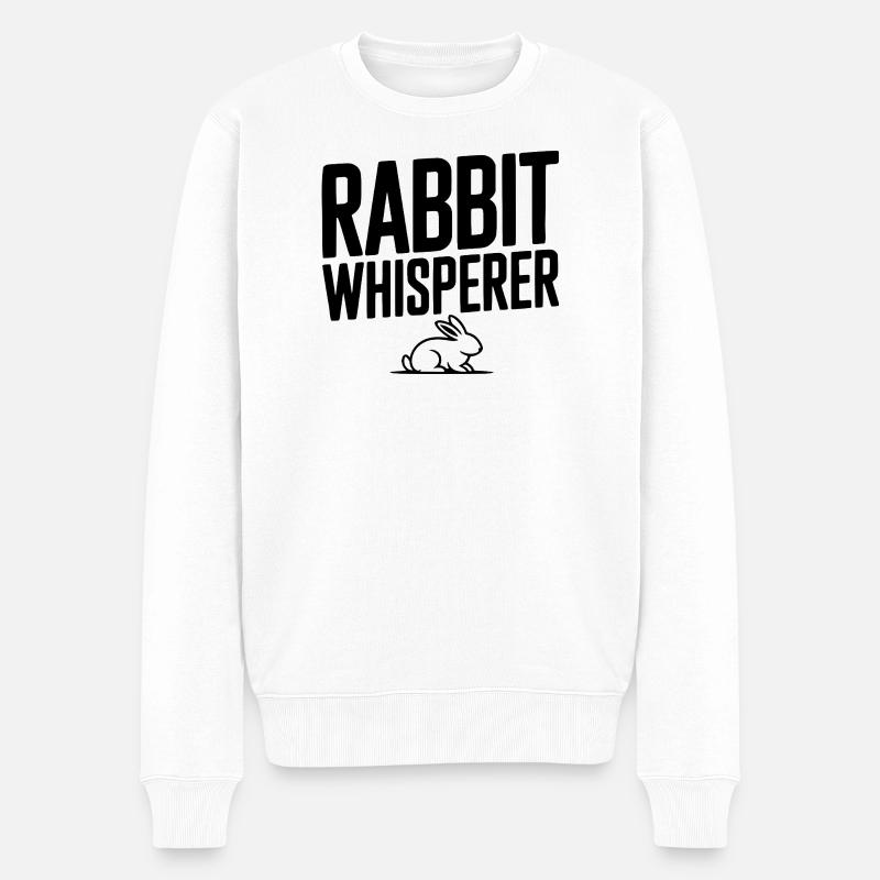 Le Chuchoteur de Lapins - Pull Premium bio Homme - blanc
