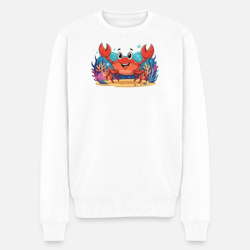 Crabe sous-marin joyeux - Pull Premium bio Homme - blanc