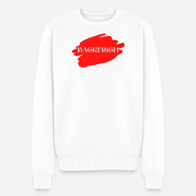 Backfisch - Wortschätze - vergessene Wörter - Männer Premium Bio Pullover - Weiß