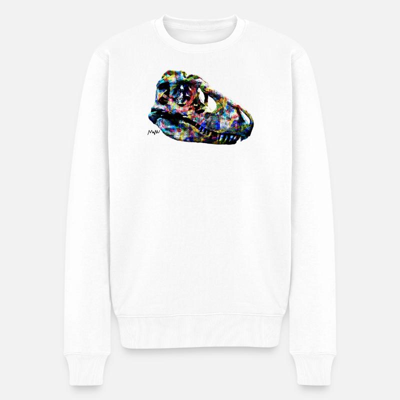 tarbosaurus - Pull Premium bio Homme - blanc